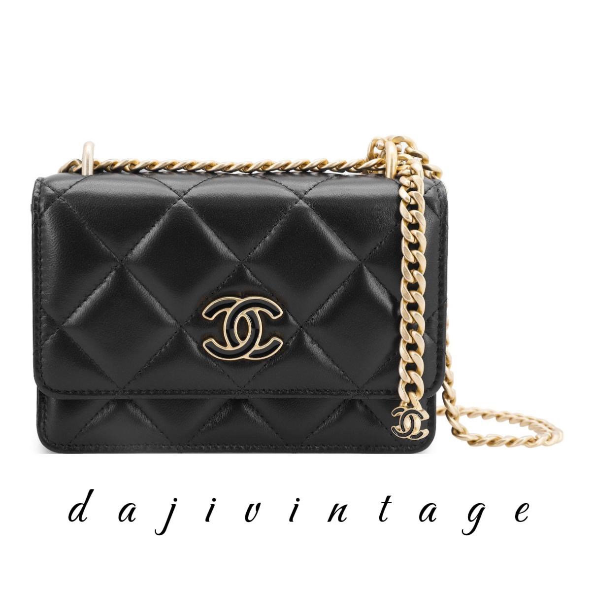 99新 Chanel/香奈儿 大吉中古3/Chanel香奈儿珐琅扣风琴斜挎包