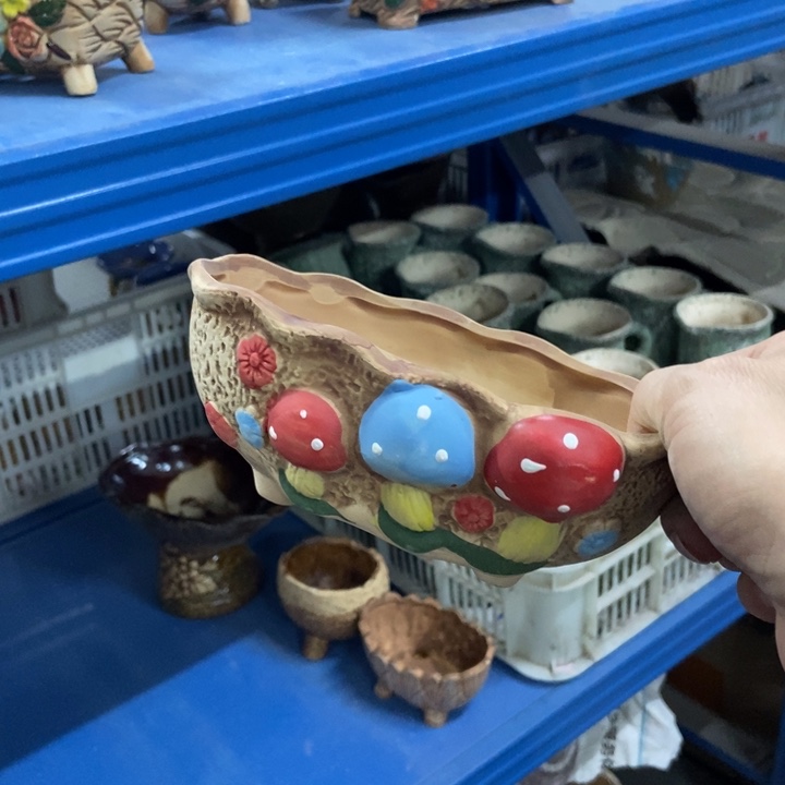 陶瓷花盆单场满9.9发16*11*6