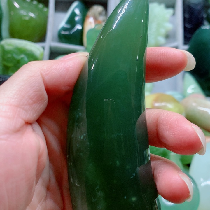 蛇纹石玉未镶嵌手把件