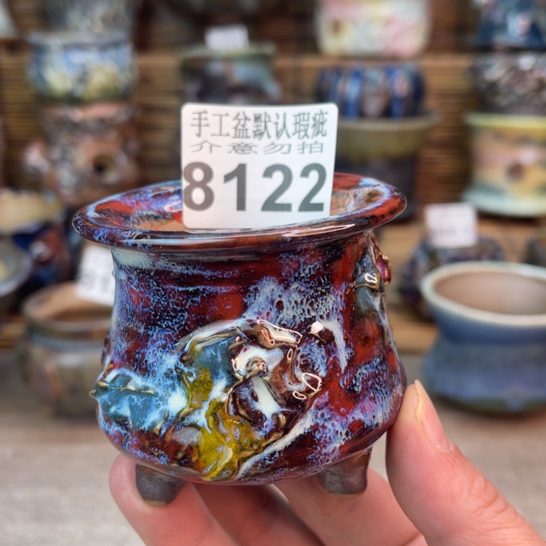 手工花盆默认瑕疵完美者勿拍