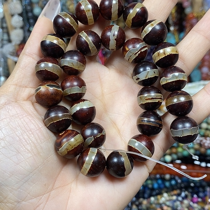 玛瑙/玉髓未镶嵌珠宝半成品玛瑙卡13.5mm