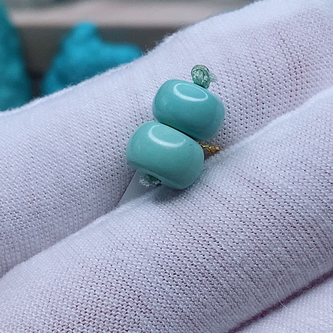 绿松石对珠未镶嵌