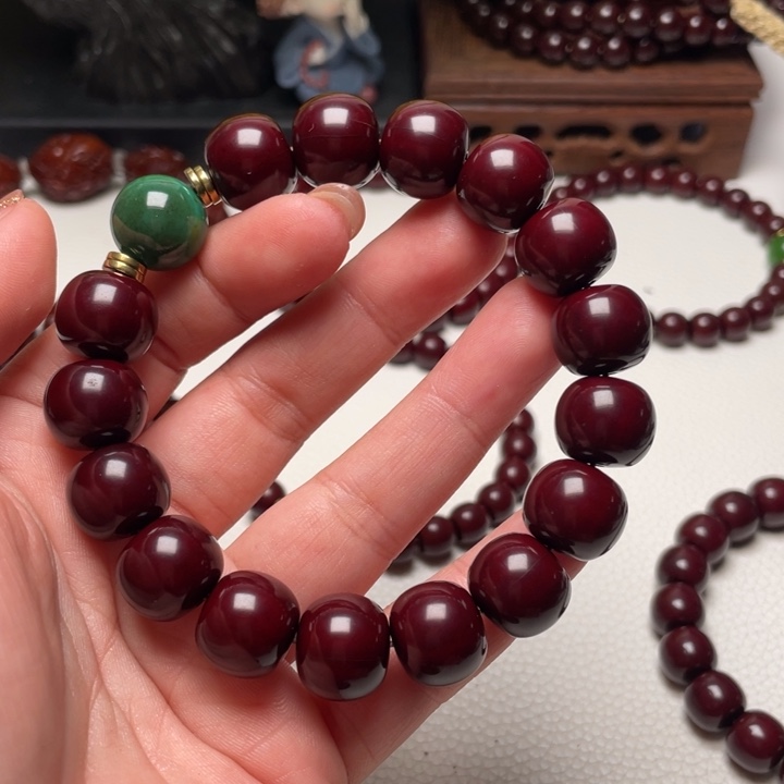 核桃手串/手链温***龙猴头玉华串