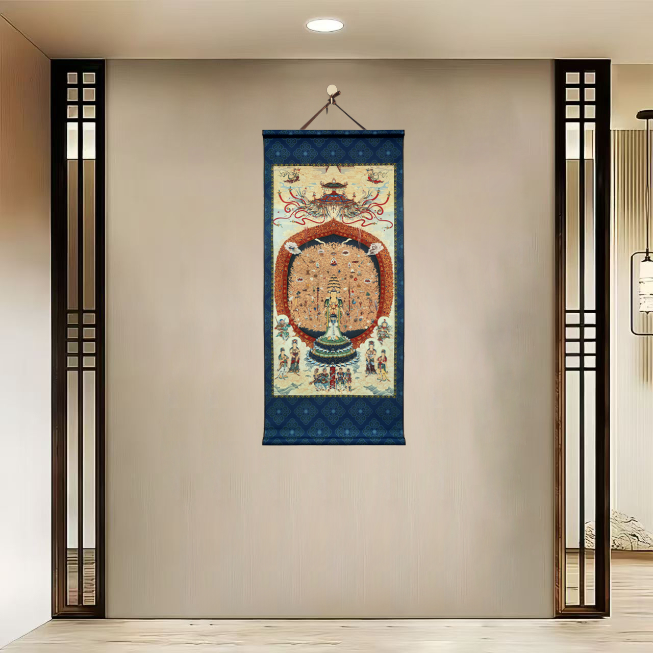  {40-88千手观音}40x85cm现代简约挂轴装饰画办公室家居装