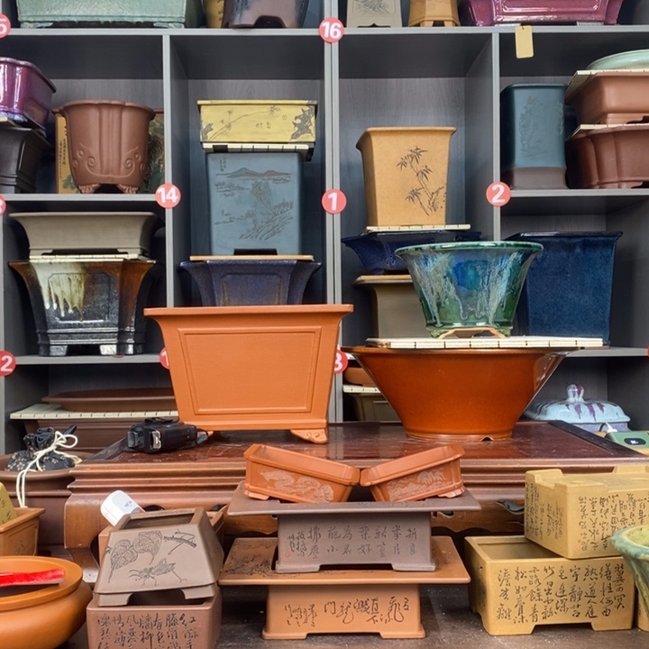 红陶艺*桑宜兴紫砂花盆