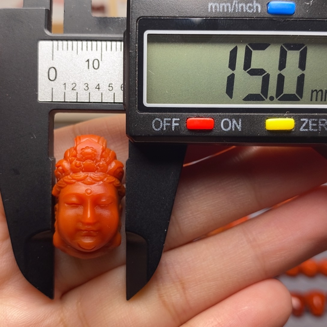 南红玛瑙未镶嵌配饰观音头