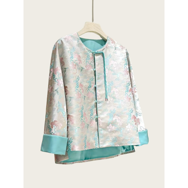 【彩云1】2025新款宋锦国风新百搭气质新新中式外套秋冬款上衣爆款