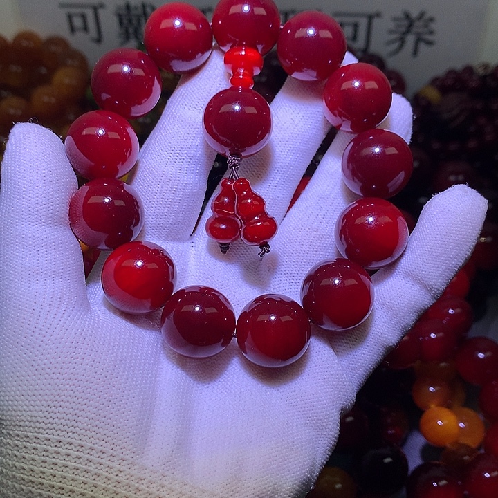 松木手串/手链1.8 帝王血龙木高冰透