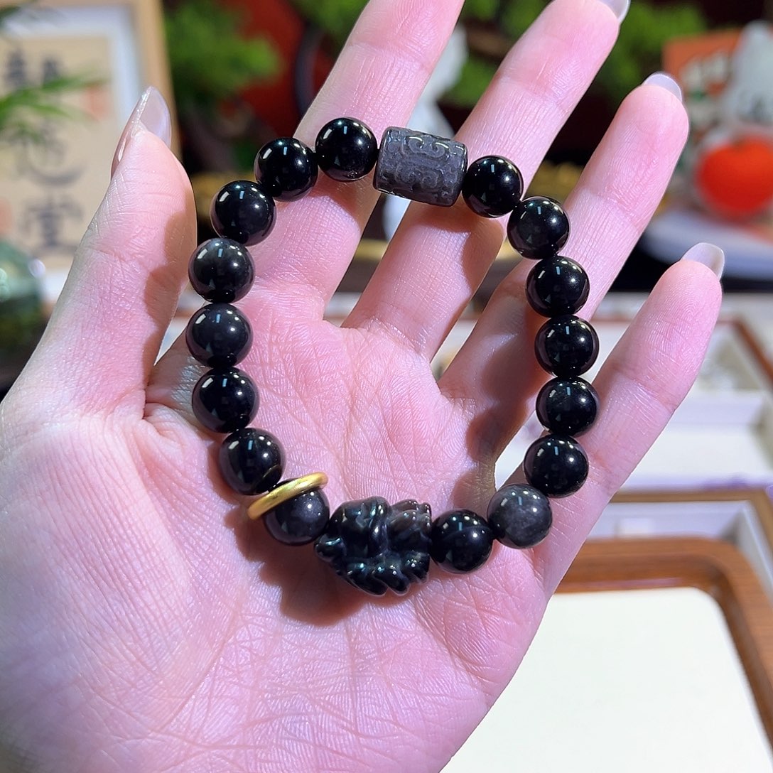 水晶手链未镶嵌银耀石