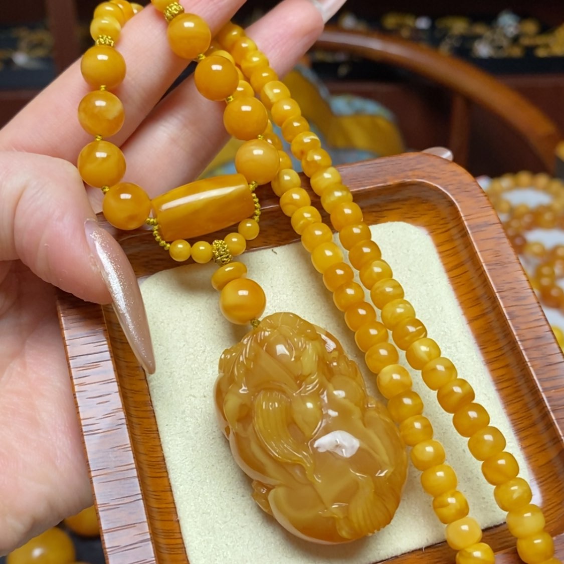 【闪购商品】蜜蜡颈饰未镶嵌项链