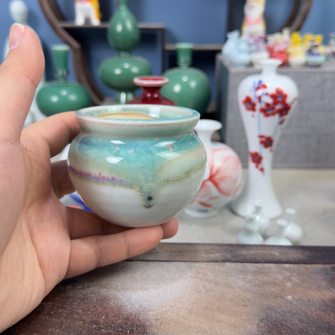 陶瓷手工小花器摆件