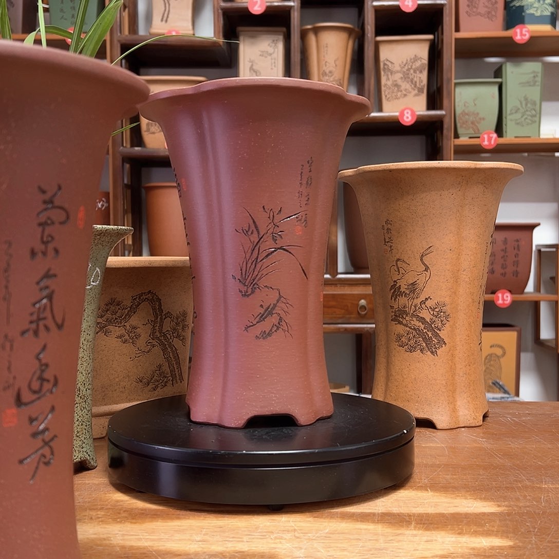 小***霍花盆紫砂周之夏精品紫砂花盆