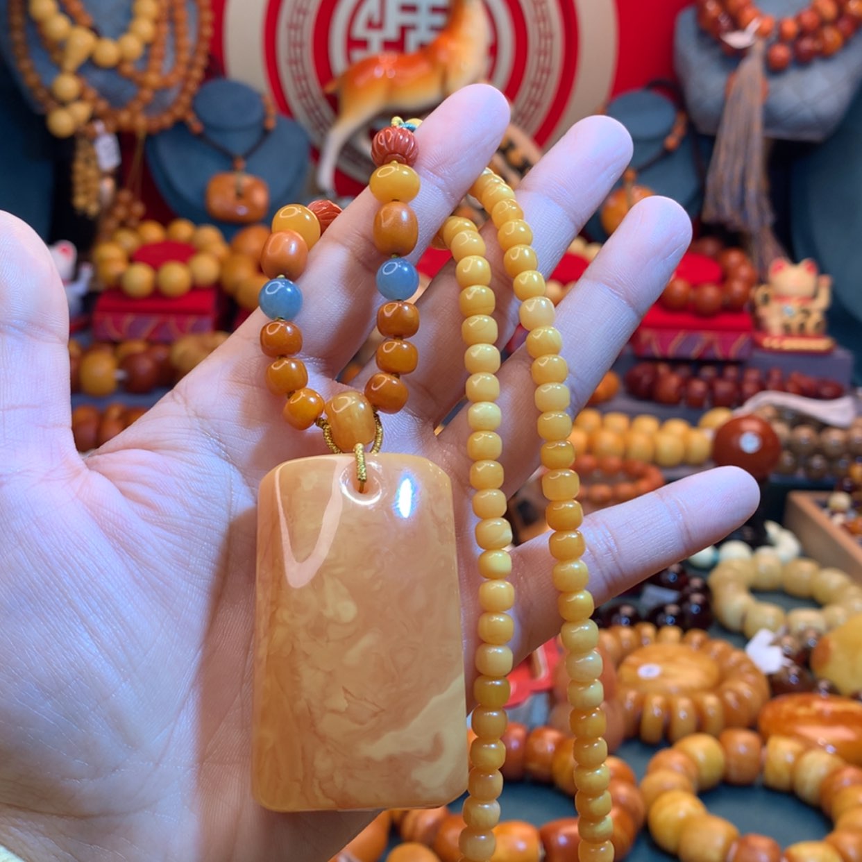 【闪购商品】蜜蜡吊坠(赠链)未镶嵌蜜蜡吊坠