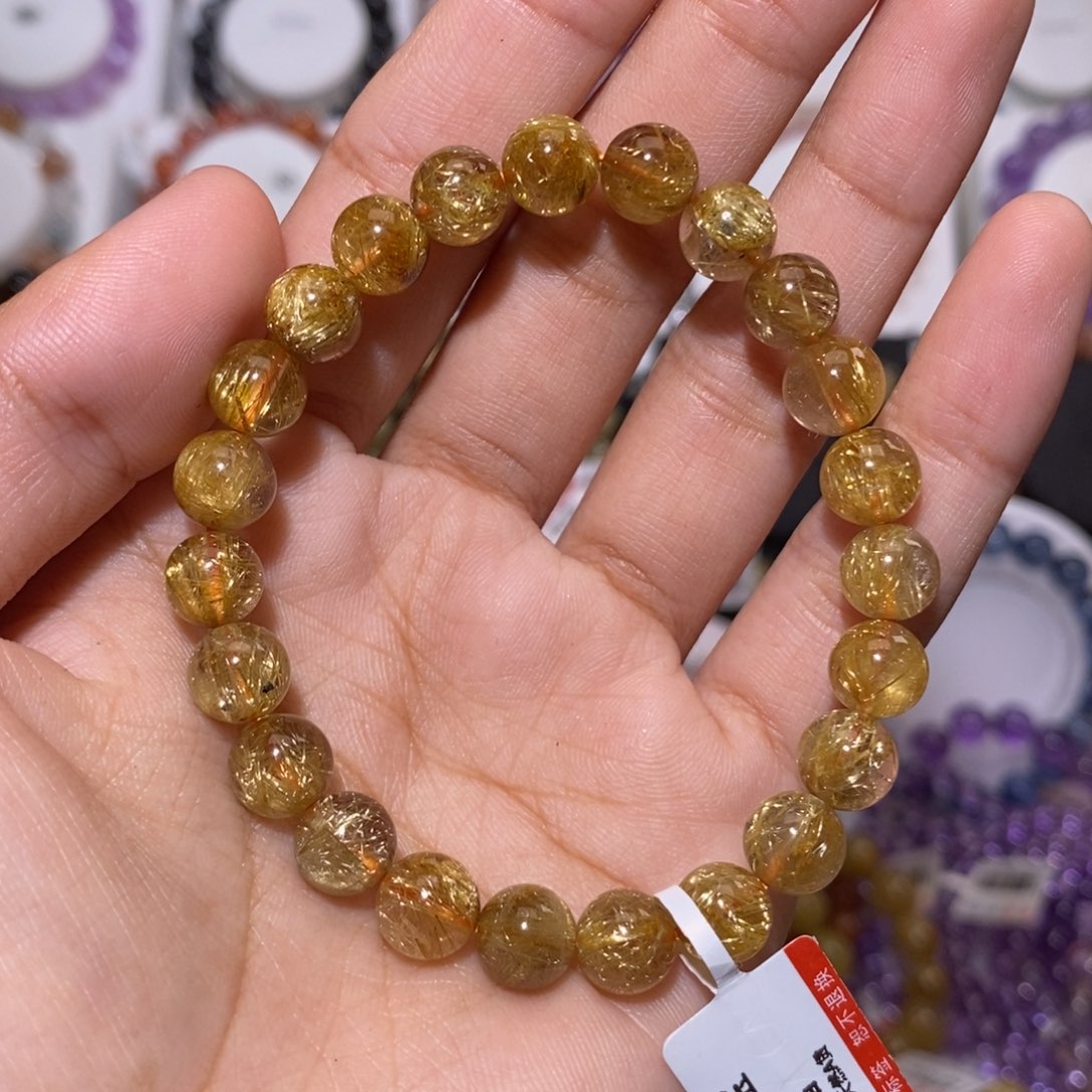 【闪购商品】发晶手串未镶嵌烟花钛晶8.2