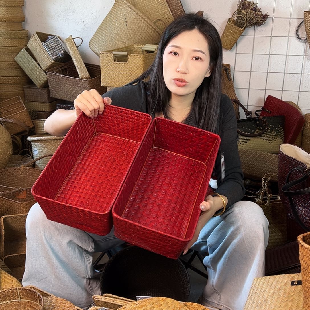 草编草编包/草编收纳盒微瑕疵