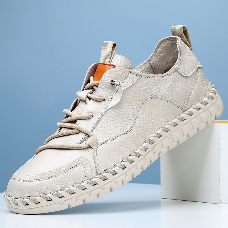 头层牛皮【假一赔十】春秋新款休闲小白鞋时尚潮流软底软面耐磨防滑