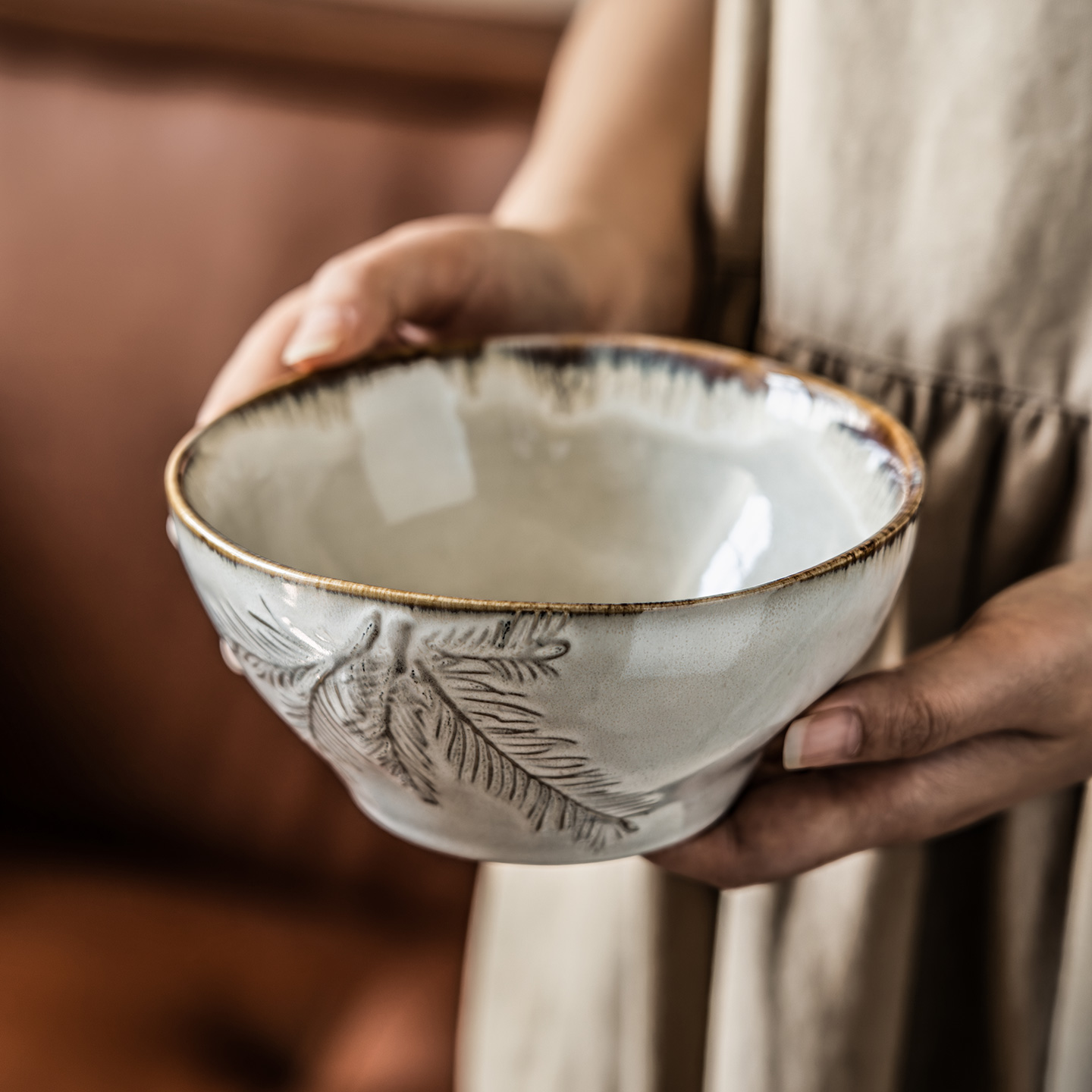 沙拉碗日式浮雕陶瓷碗个性一人食米饭碗复古窑变糖水碗家用面碗