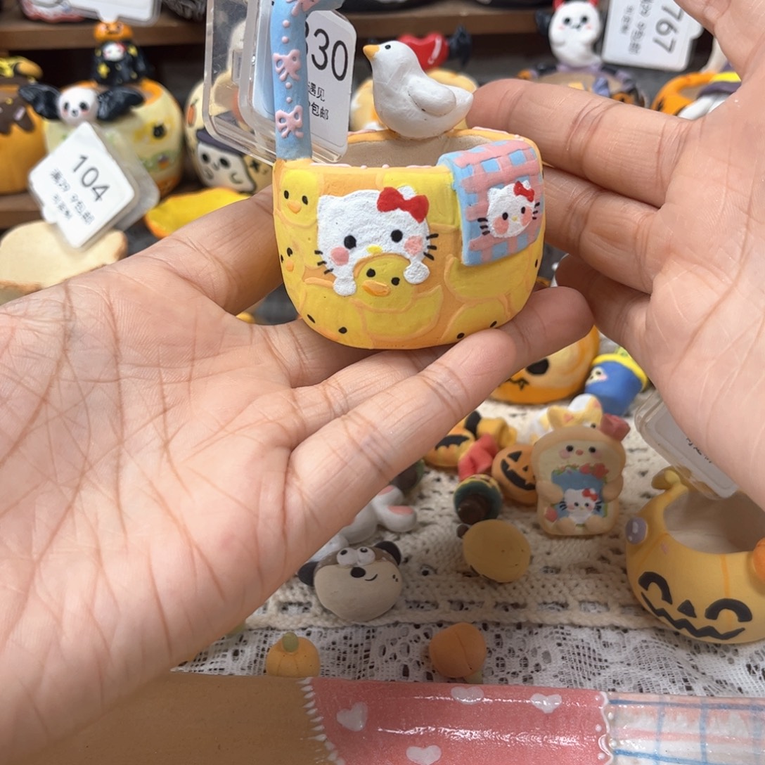 ****️830鸭子浴室花盆手绘