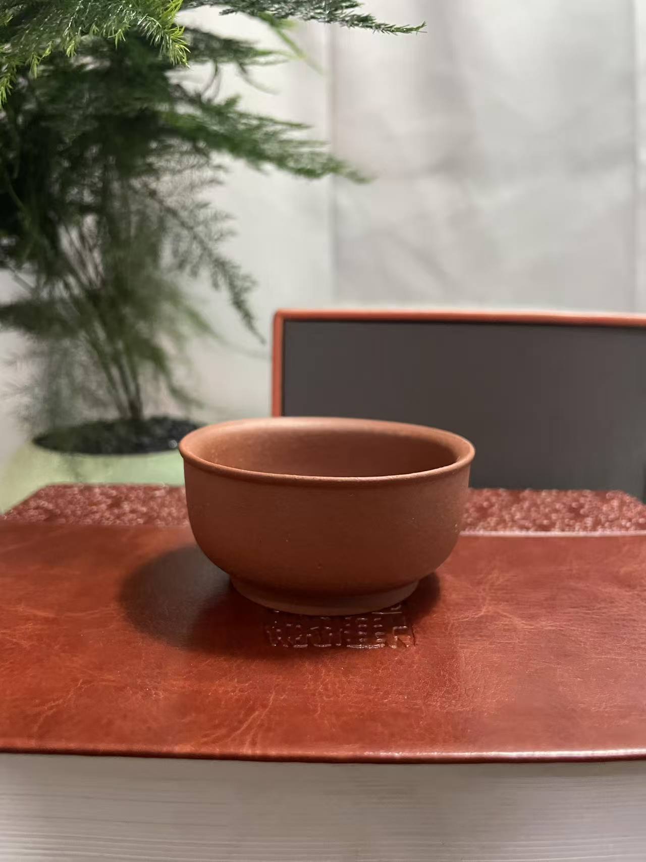 宜兴原矿紫砂小红泥紫砂客杯40毫升手工制作