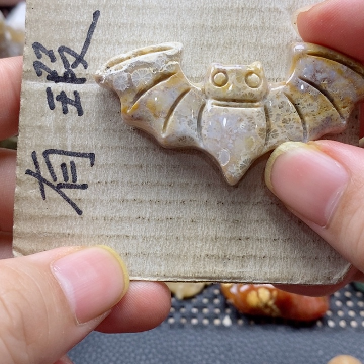 硅化珊瑚（珊瑚玉）颈饰未镶嵌