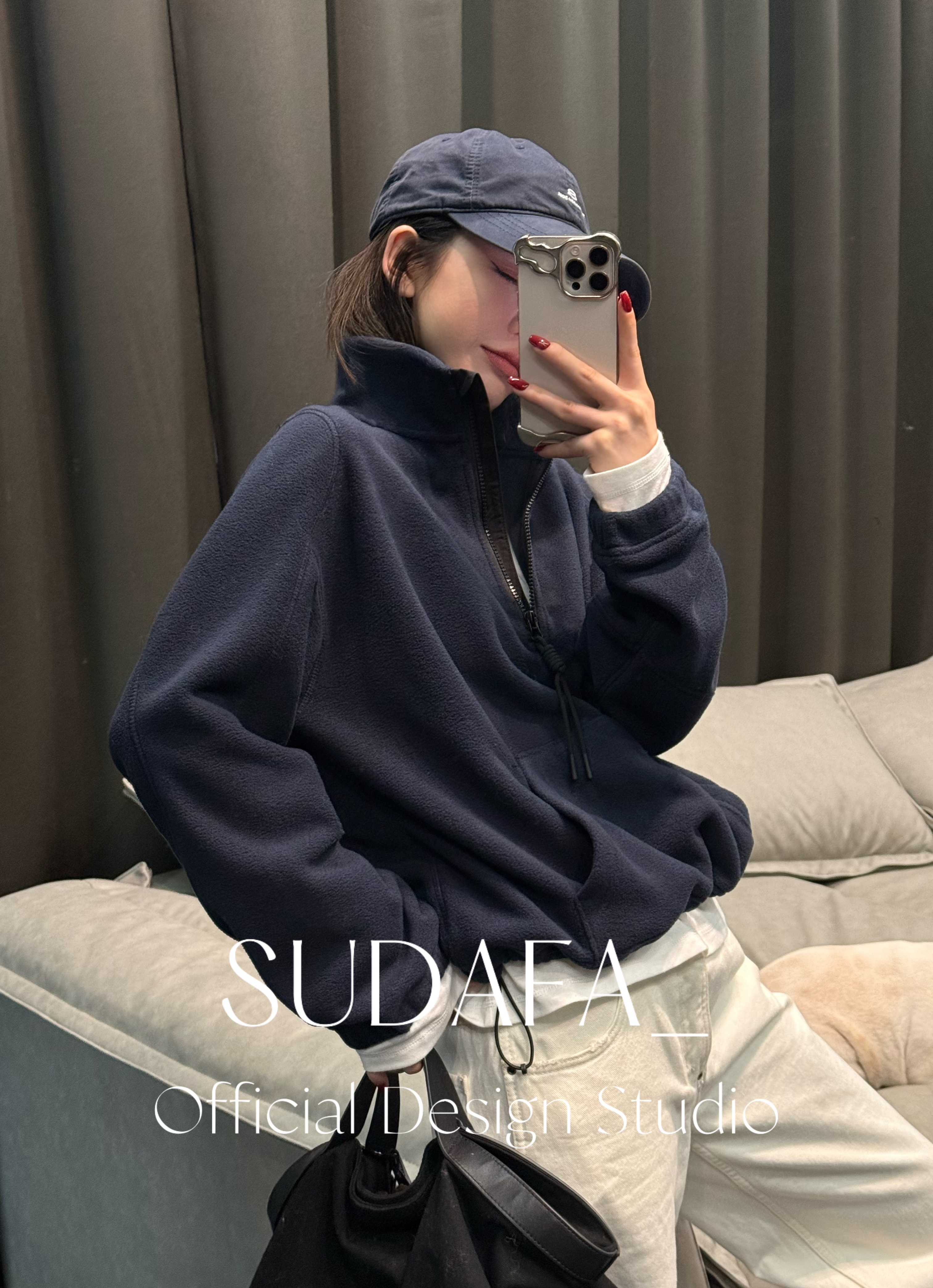 SUDAFA-【暖绒绒】极简时尚高密澳绒保暖套头卫衣WT25009