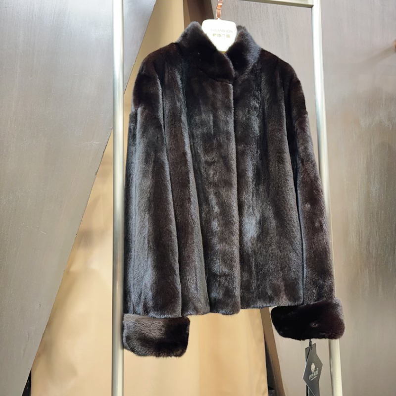 【山涧鹿鸣】奎叔主理女士休闲时尚宝嘉美/皇冠天鹅绒外套24002FX