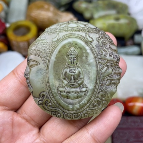 蛇纹石玉未镶嵌颈饰24