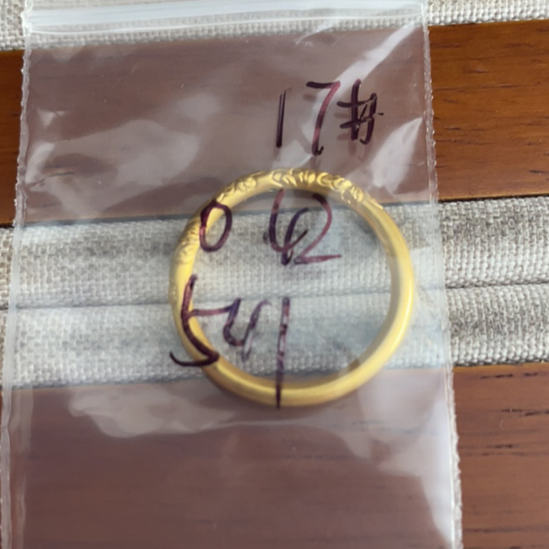 A7克重0.42 17号 樱花戒指 足金999