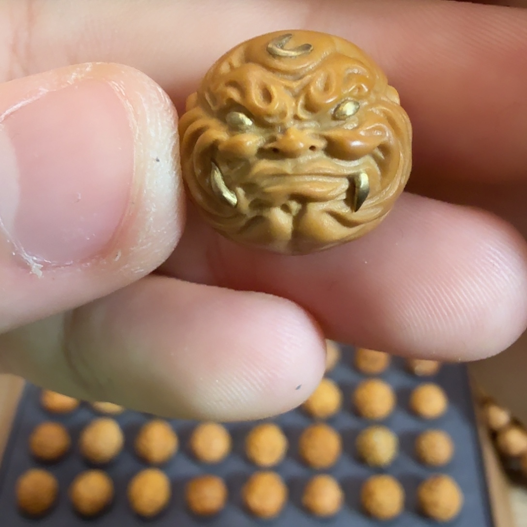 清***烨猴头核桃吊坠一颗全品恶僧