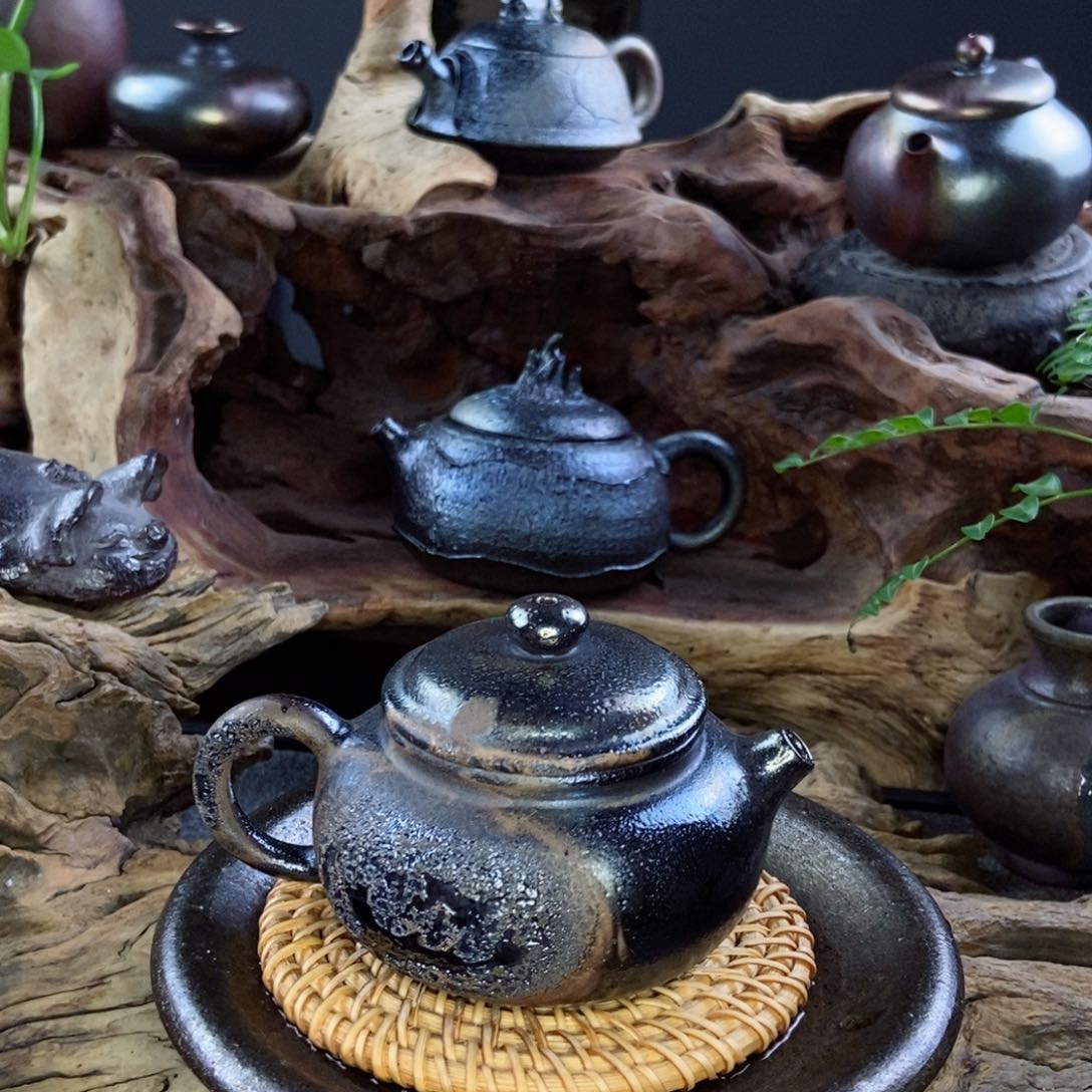 建水紫陶柴烧茶具