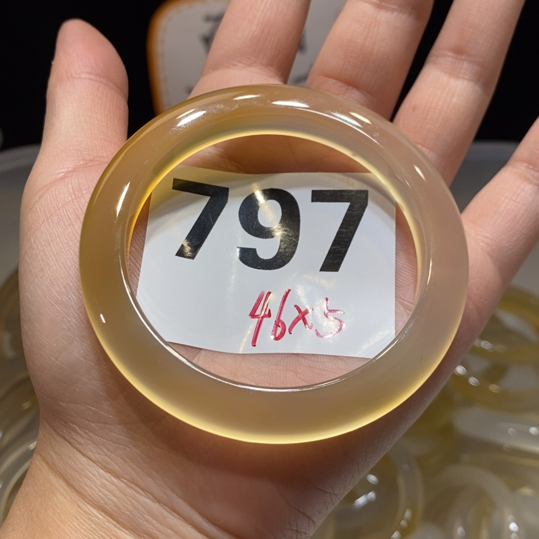 糖***芦玛瑙/玉髓未镶嵌手镯