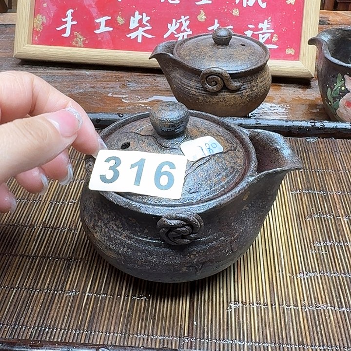 纯手工制作粗陶茶具