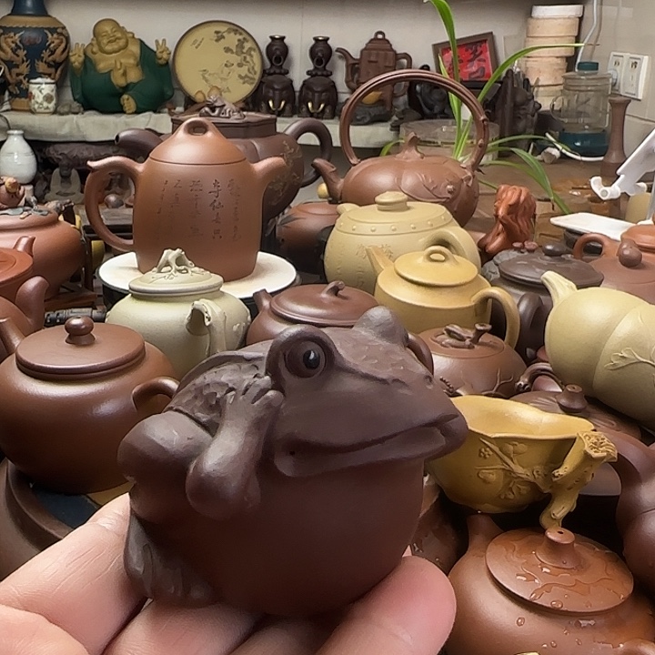 蟹***钱紫泥茶壶原矿紫砂