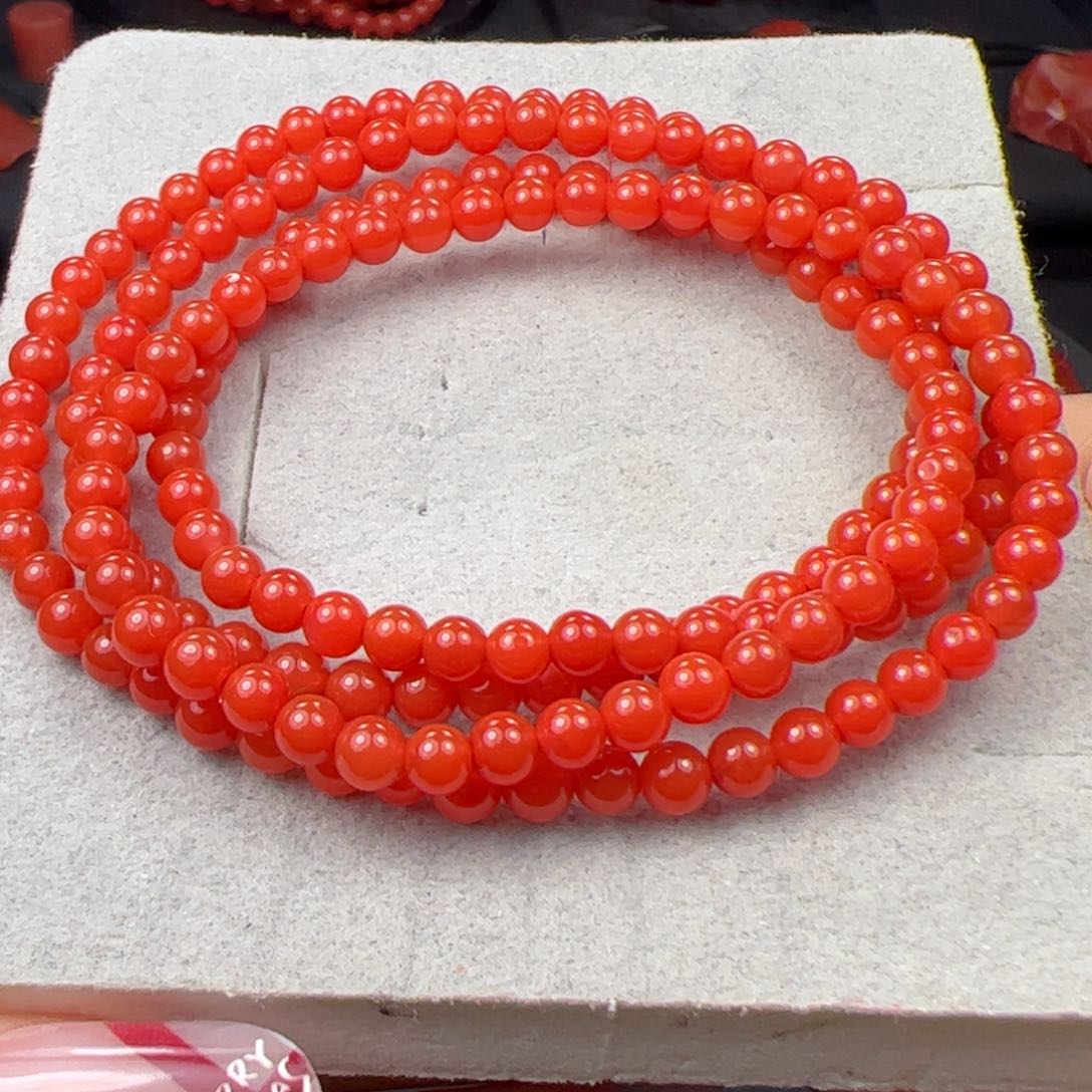 未镶嵌多圈手串南红玛瑙
