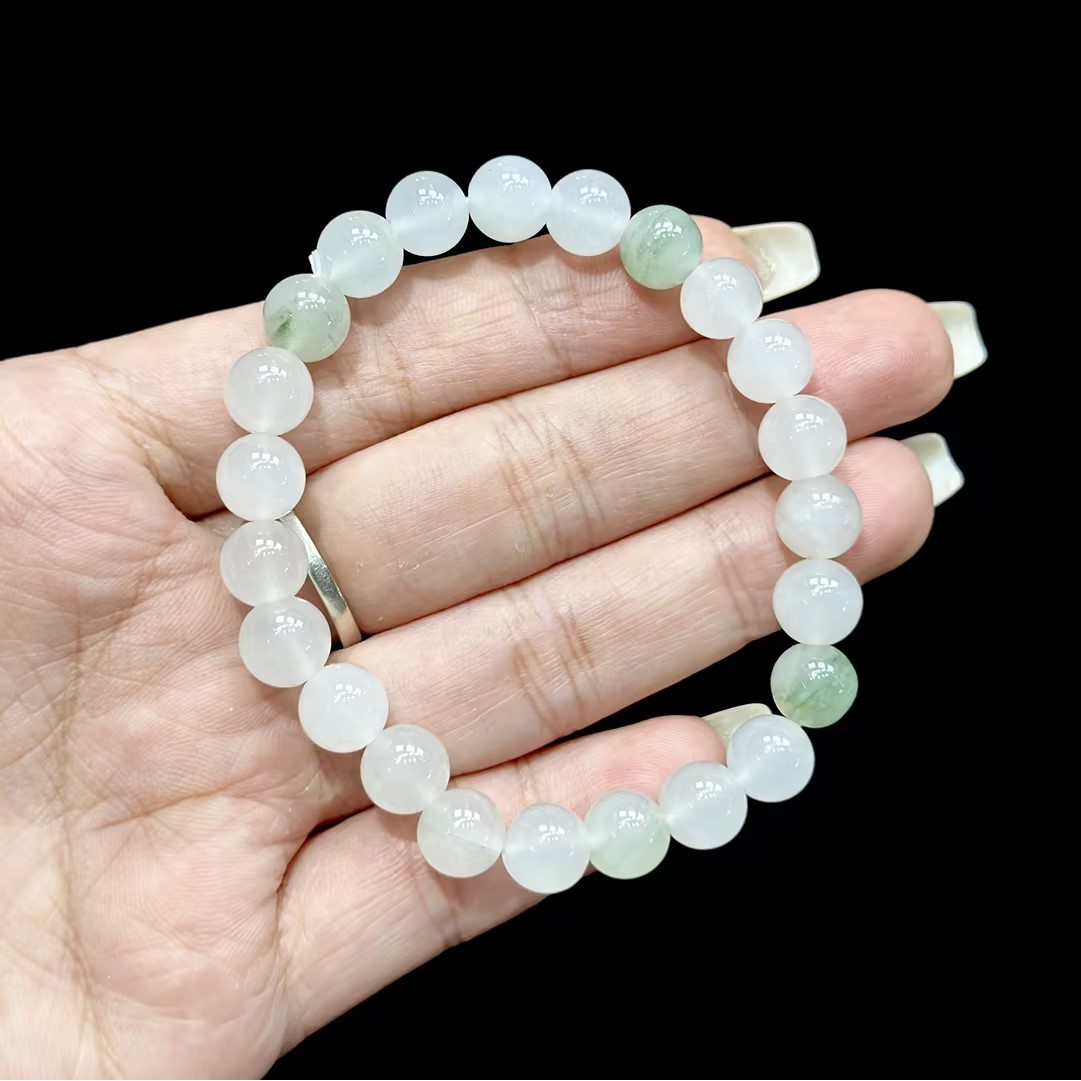 【CH】白冰飘翠手串-约8mm（多样性发其一）