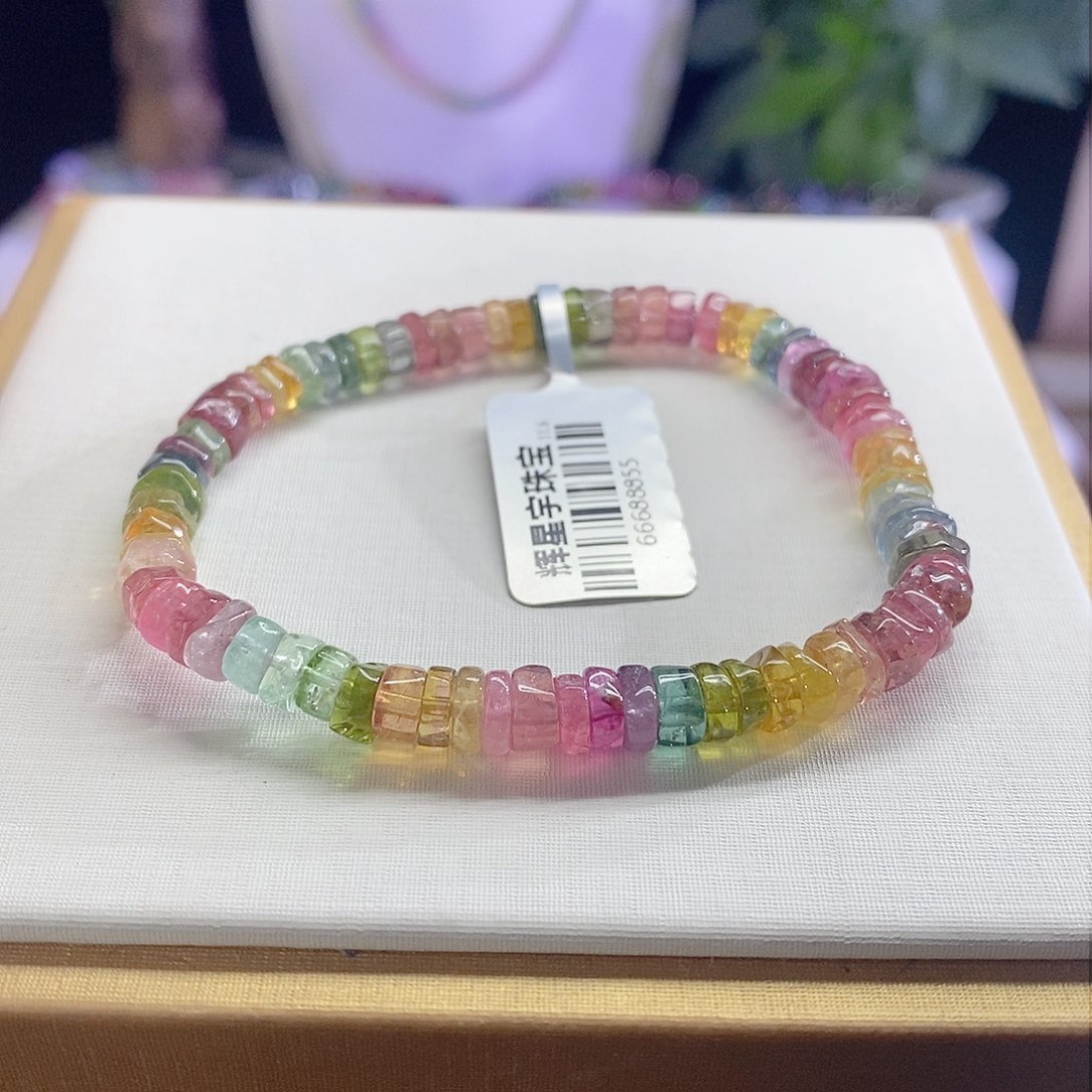 碧玺手链未镶嵌万*算盘珠