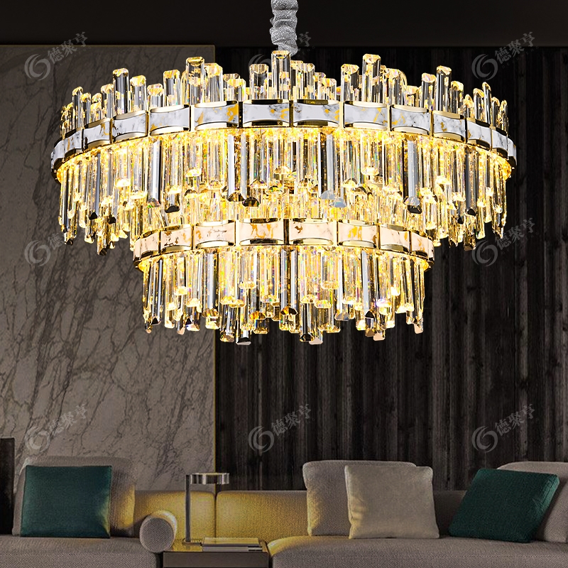 德聚亨客厅吊灯法式轻奢高级感水晶灯2026新款美式高端餐厅卧室灯