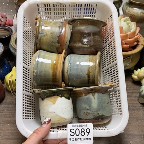 紫砂花盆089微瑕品口径5到5.5左右