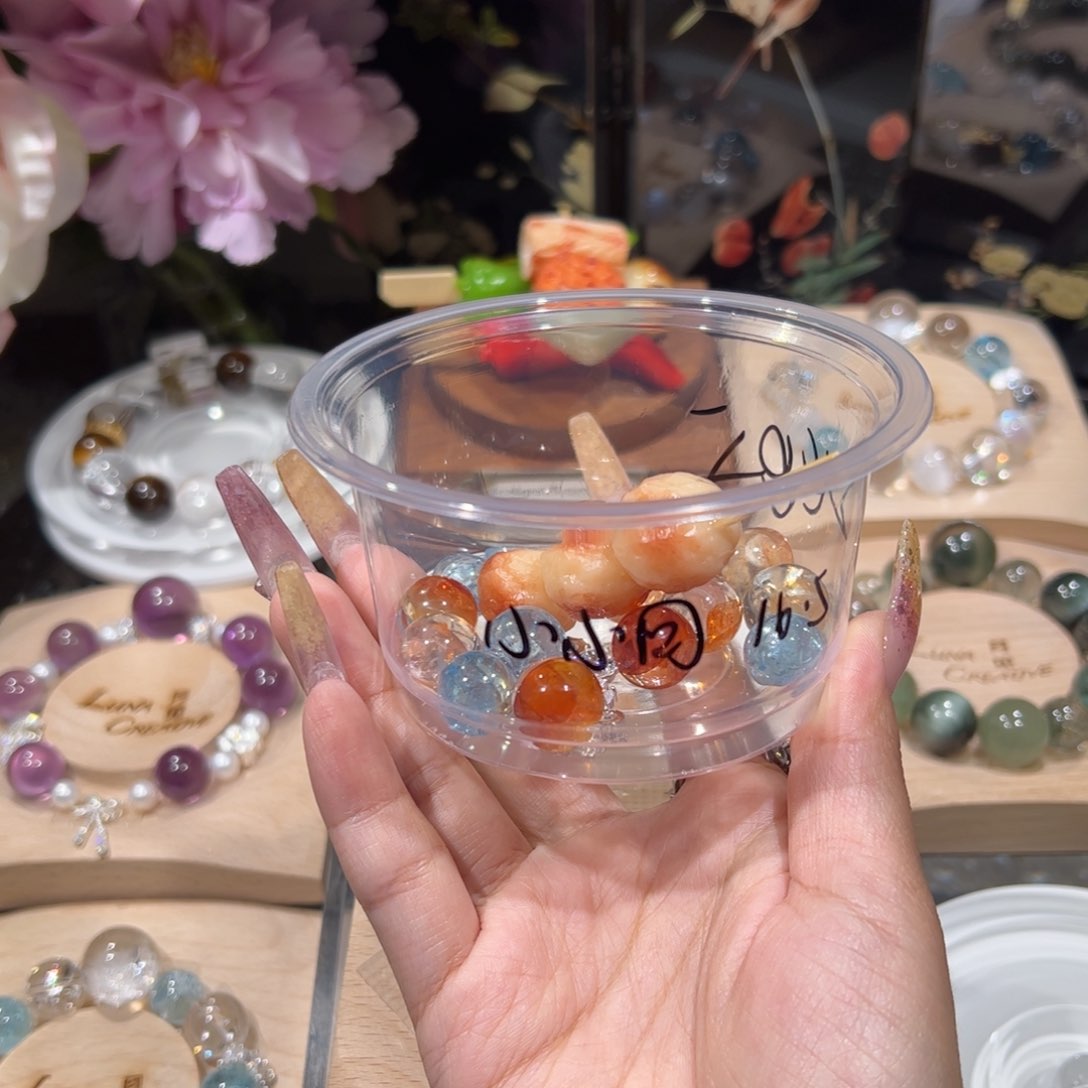 烟晶手链银S925镶嵌小*圆