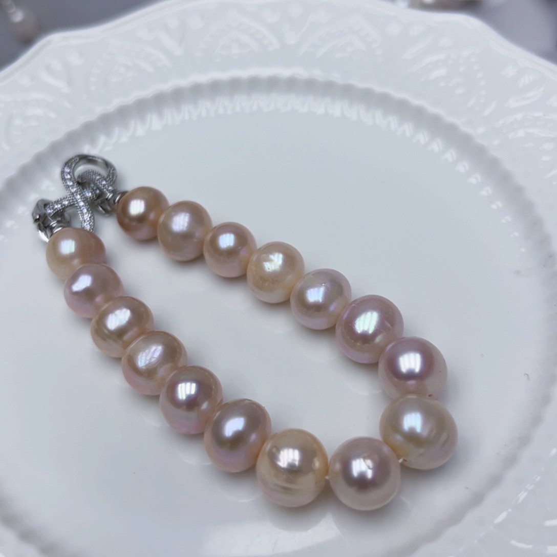 淡水珍珠手绳银S925镶嵌
