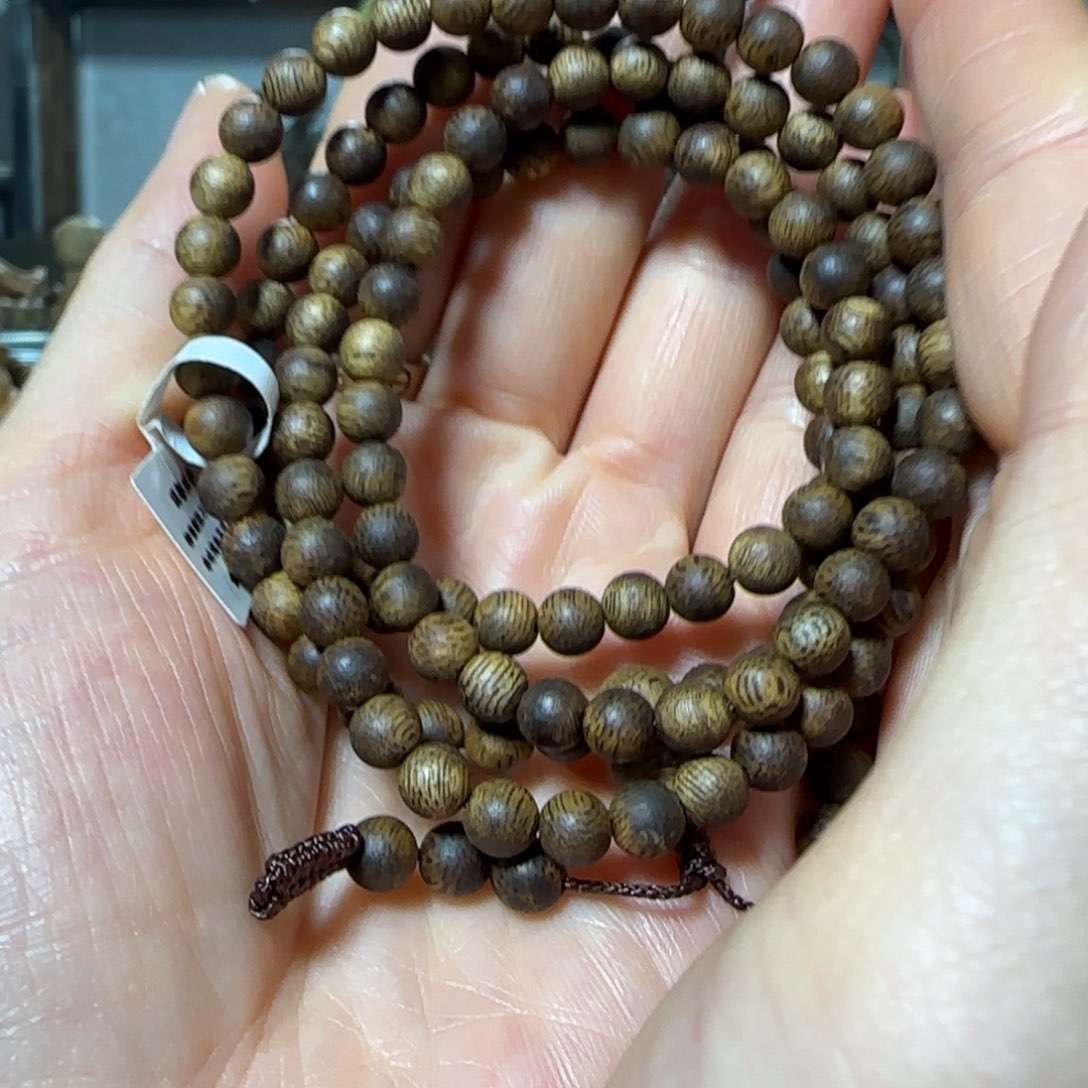 手串沉香绿奇楠沉香圆珠多圈手串9克+
