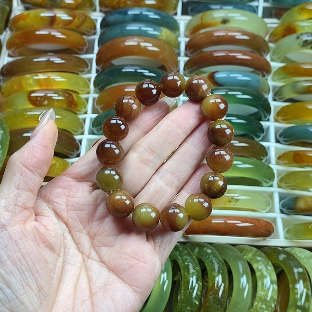 未镶嵌蛇纹石玉手镯