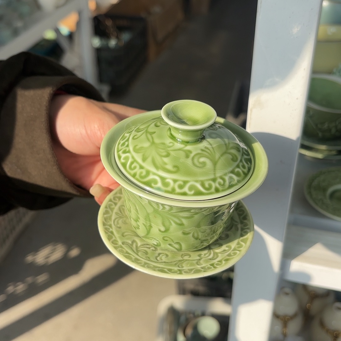 龙泉云间青瓷小米茶器