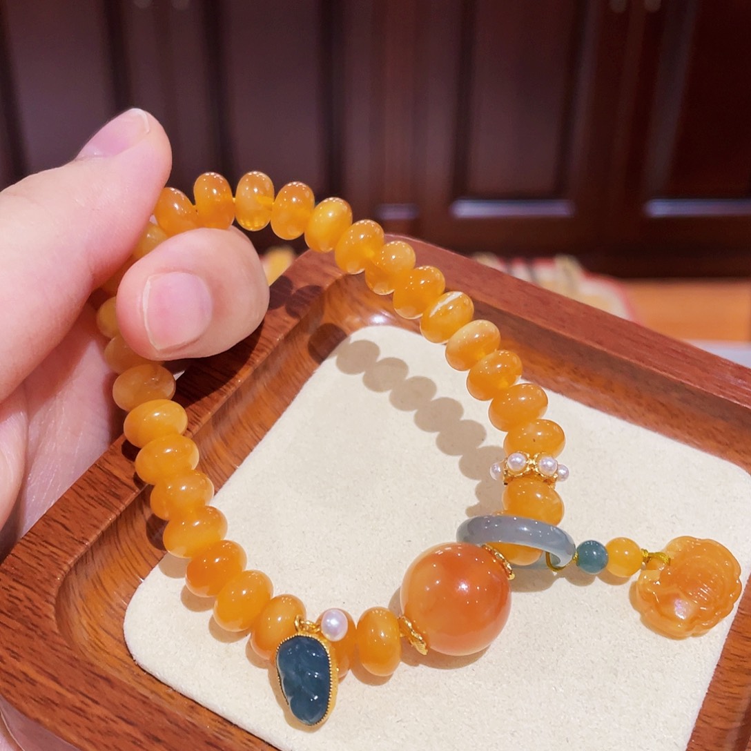 蜜蜡手链未镶嵌手串