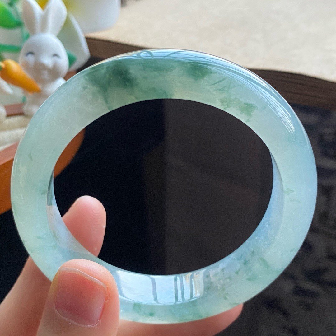 319盘！2053号53.5-13.3-8.6 冰飘花果冻镯都说玉中自有翡翠手镯