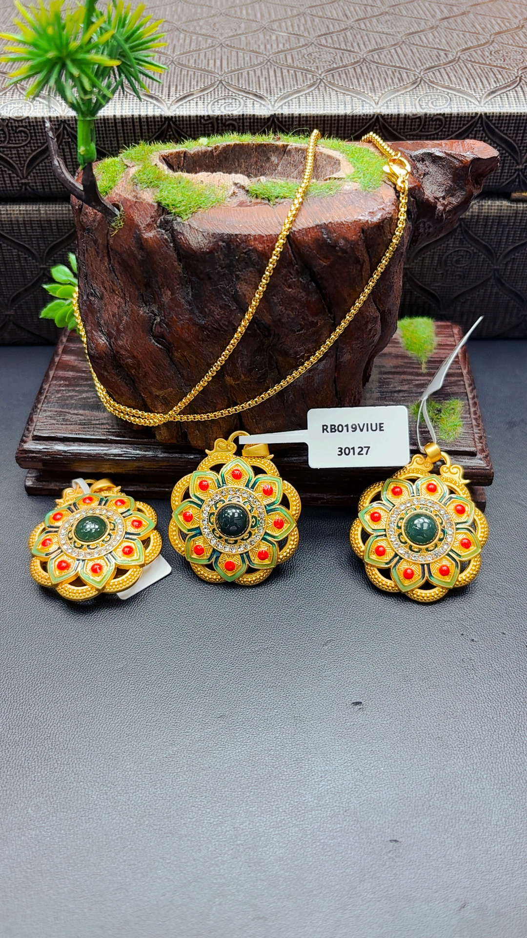 天然A货翡翠时尚莲花配链子GS-MH 多样性发其一