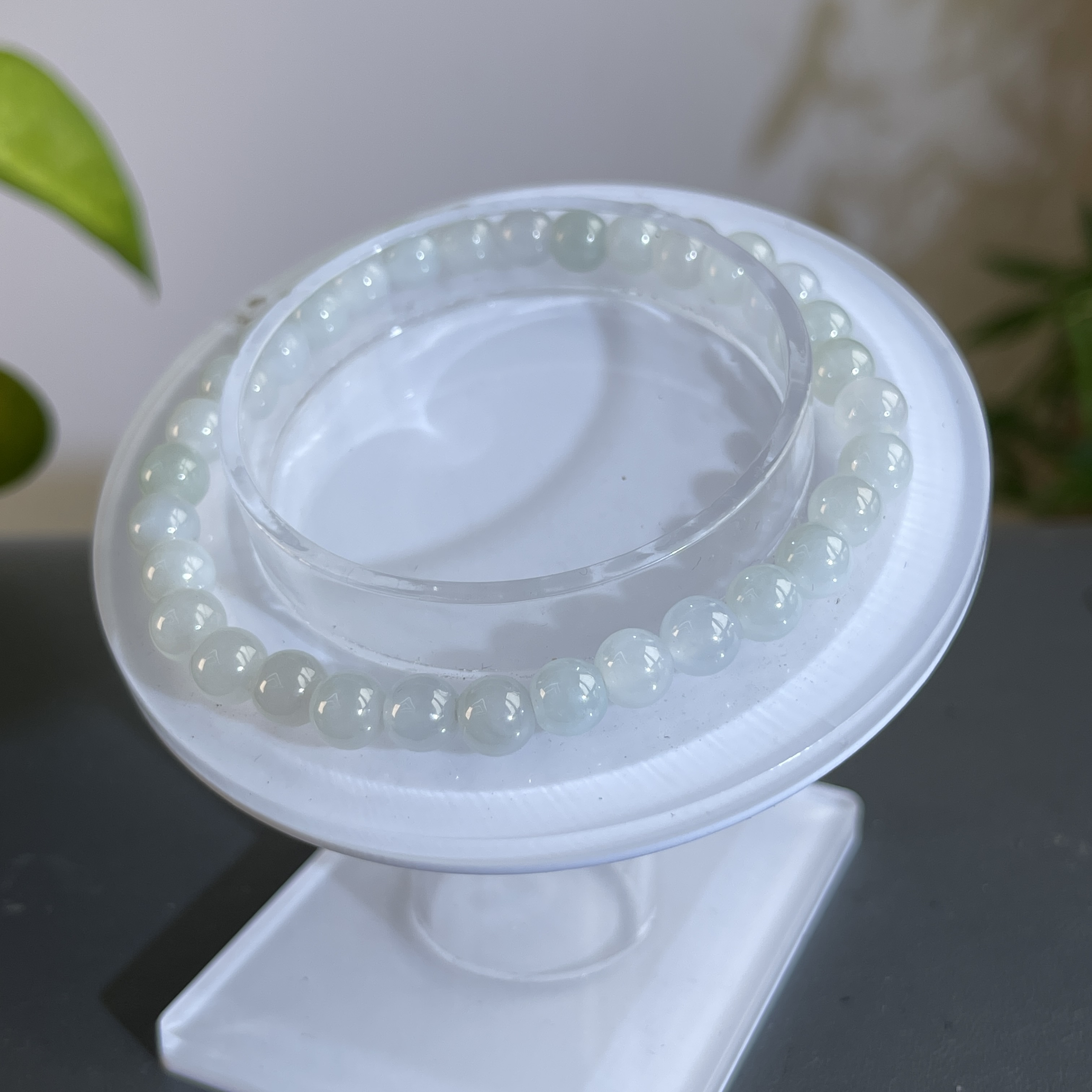 JXB18-26  天然缅甸A货翡翠 翡翠手串