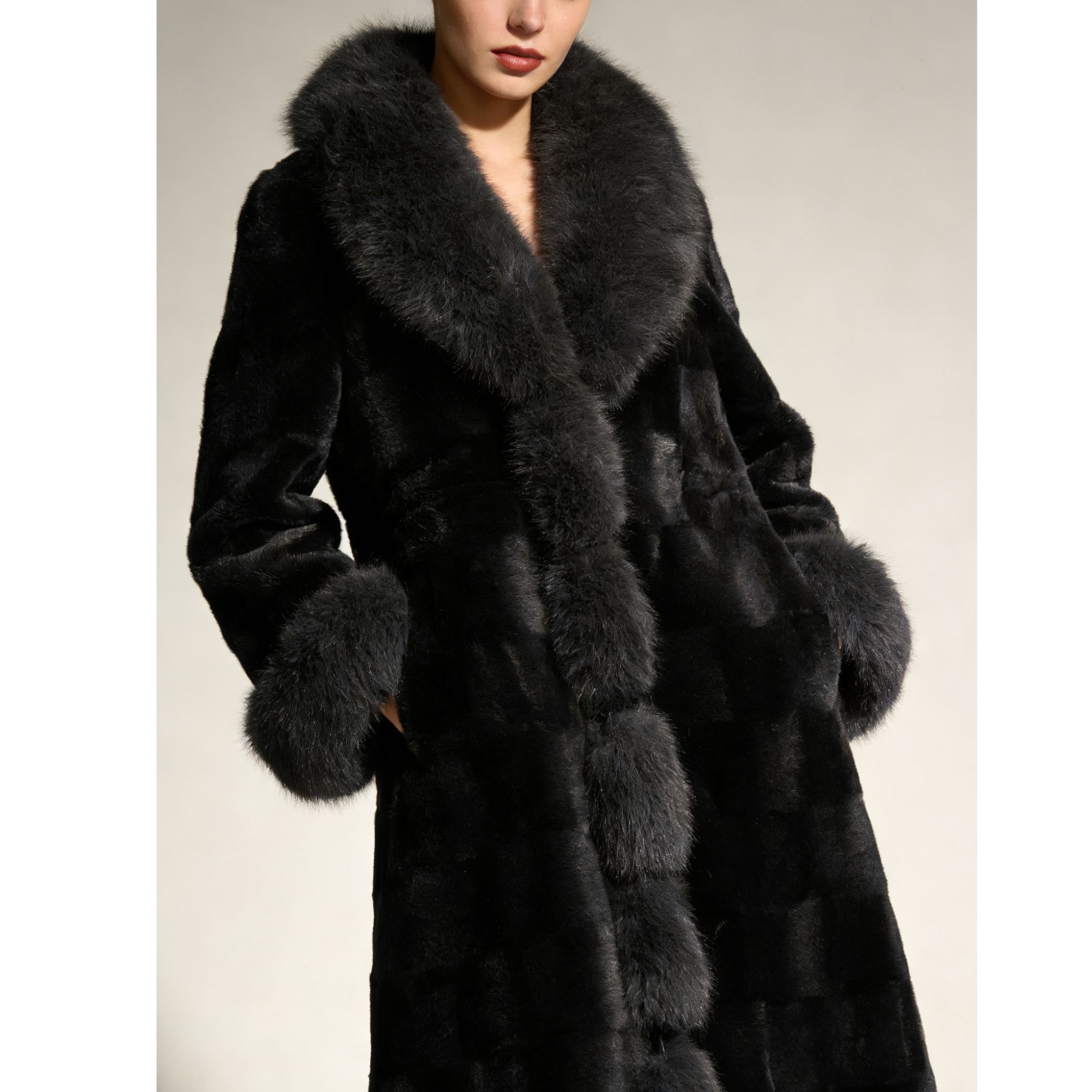 冬季女士毛领保暖长款外套K371