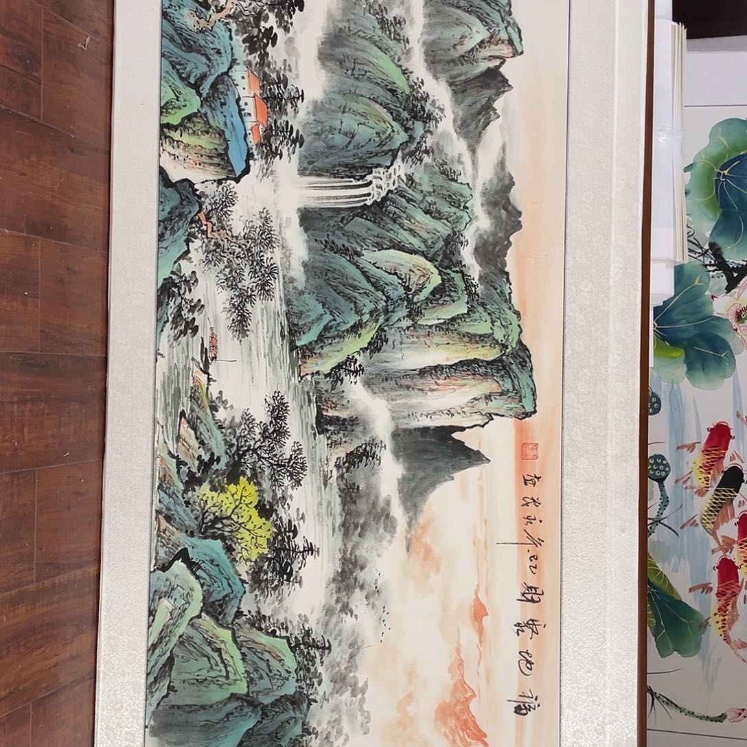 国画带框尺寸63*123厘米