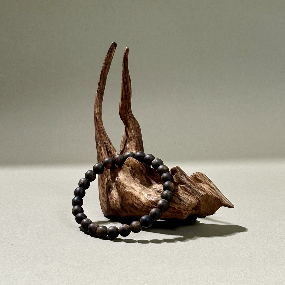 沉香【7mm沉水圆珠】棋楠沉香手串沉水级单圈